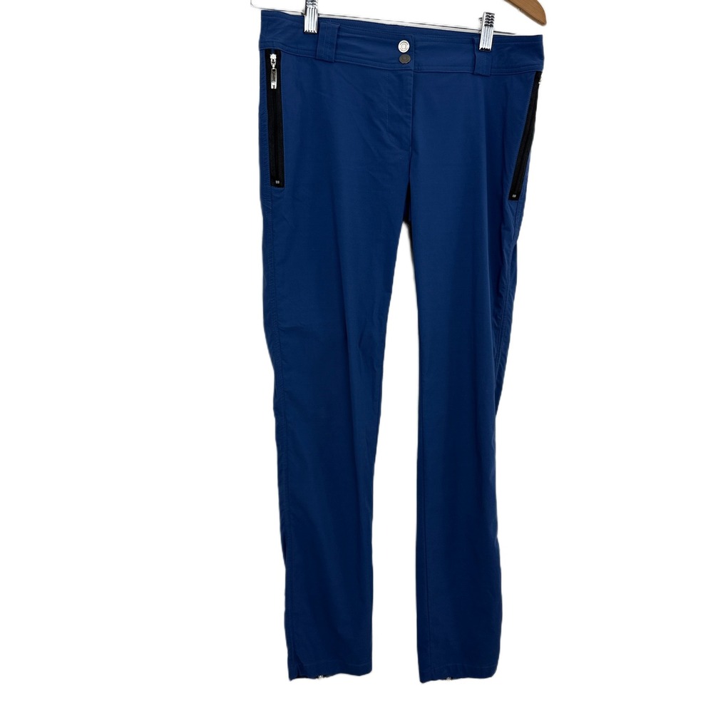 Anatomie Pants Womens Small Blue Skinny Travel Slim Fit Zip Pockets 28x29 *
